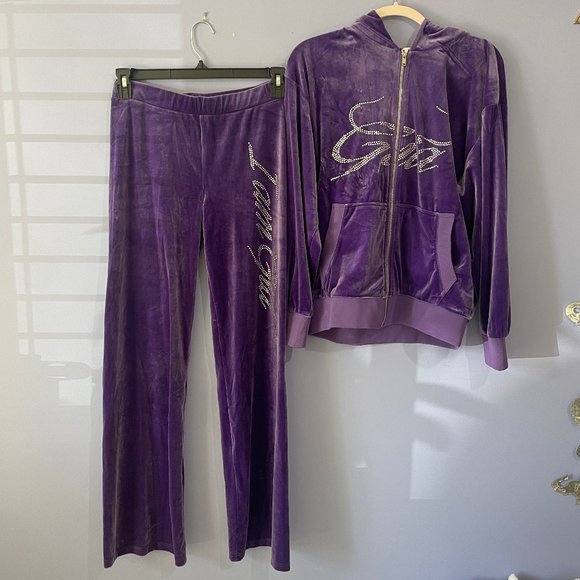 I.AM.GIA Pants - Purple Velour I Am Gia Set